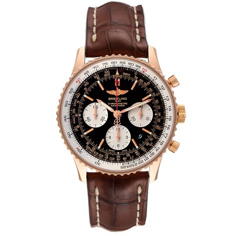 breitling navitimer rose gold moon phase limited edition|breitling navitimer 01 rose gold.